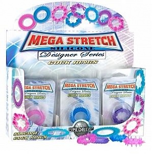 Mega Stretch Cockring 12 Pc Display