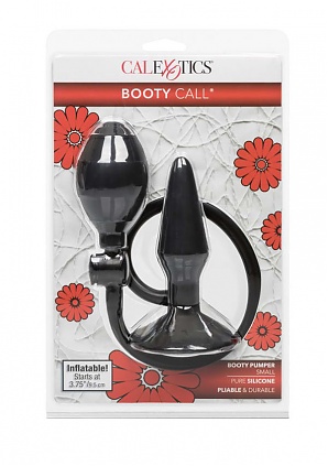 Booty Call Silicone Booty Pumper Butt Plug - Small - Black