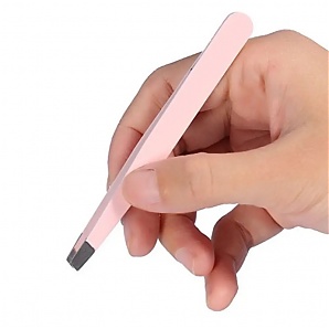 Stainless Steel Tweezers (pink)