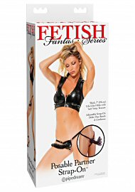 Fetish Fantasy Series Posable Partner Strap-On Dildo And Adjustable Harness 7in - Black (105010)