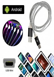 3' LED Charger USB Mini for Android Various Colors